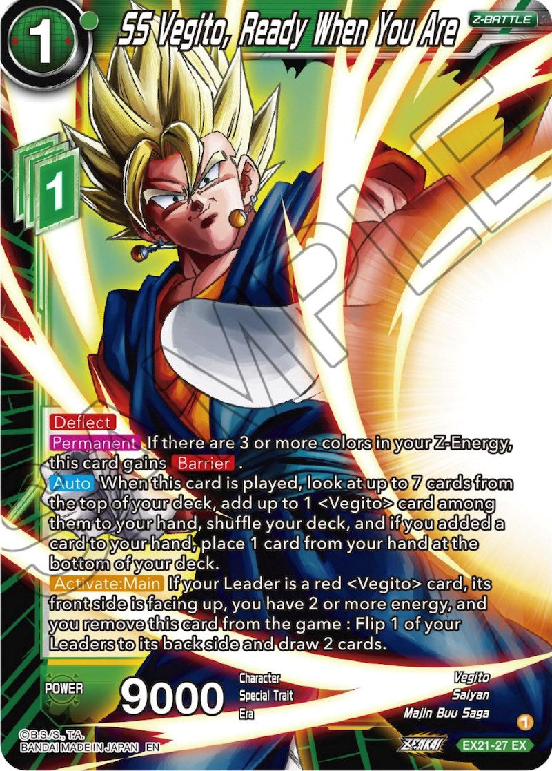 SS Vegito, Ready When You Are (EX21-27) [5th Anniversary Set] | North Valley Games