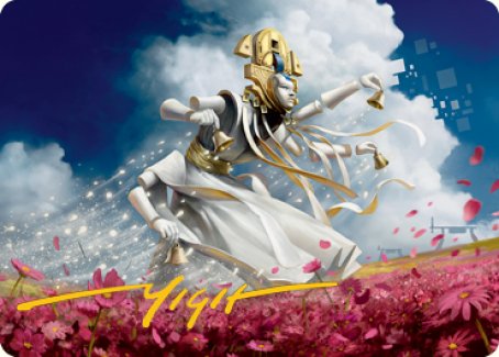 Myojin of Blooming Dawn Art Card (Gold-Stamped Signature) [Kamigawa: Neon Dynasty Art Series] | North Valley Games