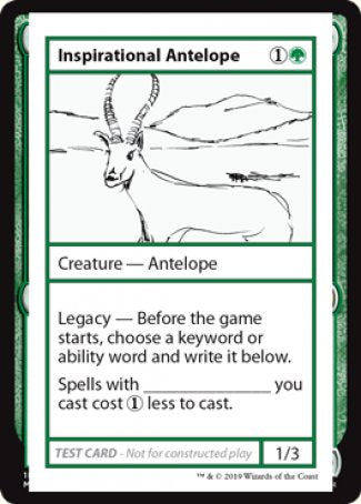 Inspirational Antelope (2021 Edition) [Mystery Booster Playtest Cards] | North Valley Games