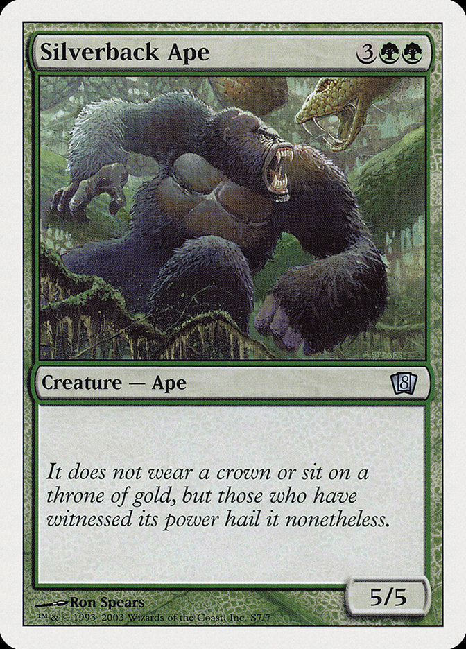 Silverback Ape [Eighth Edition] | North Valley Games