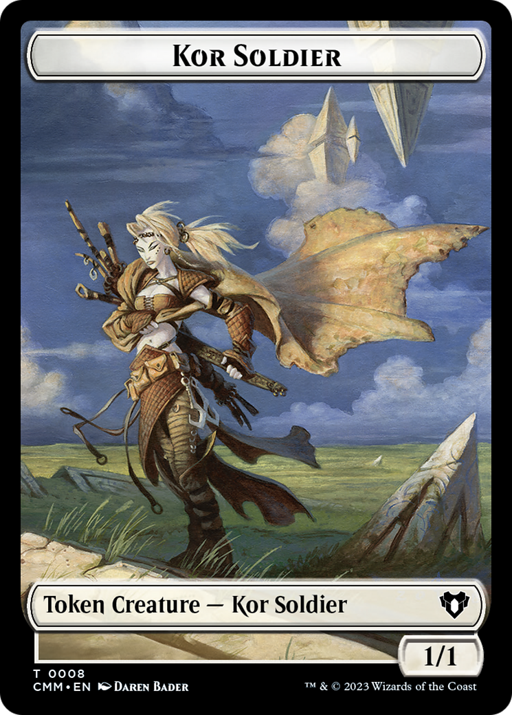 Soldier // Kor Soldier Double-Sided Token [Commander Masters Tokens] | North Valley Games
