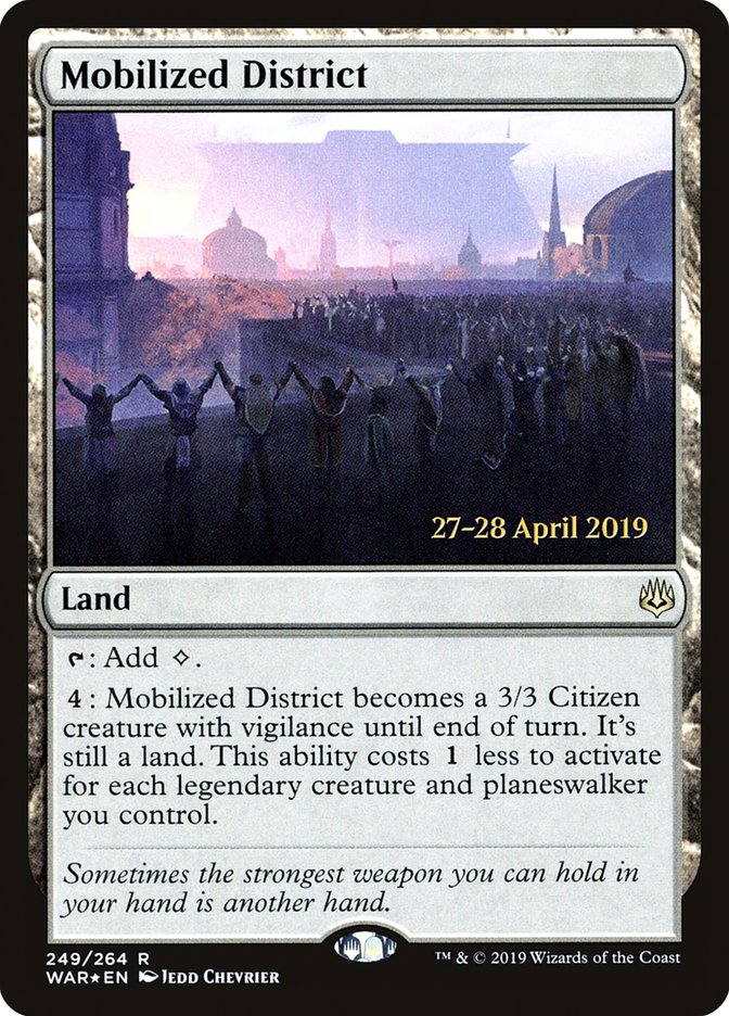 Mobilized District [War of the Spark Prerelease Promos] | North Valley Games