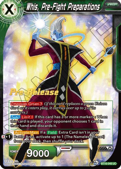 Whis, Pre-Fight Preparations (BT16-048) [Realm of the Gods Prerelease Promos] | North Valley Games