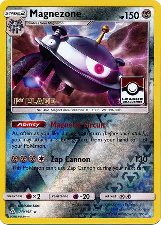 Magnezone (83/156) (League Promo 1st Place) [Sun & Moon: Ultra Prism] | North Valley Games
