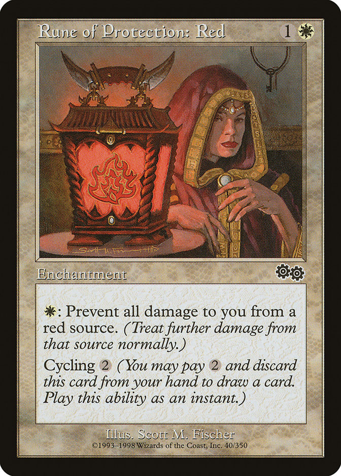 Rune of Protection: Red [Urza's Saga] | North Valley Games