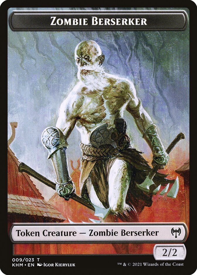 Treasure // Zombie Berserker Double-Sided Token [Kaldheim Tokens] | North Valley Games