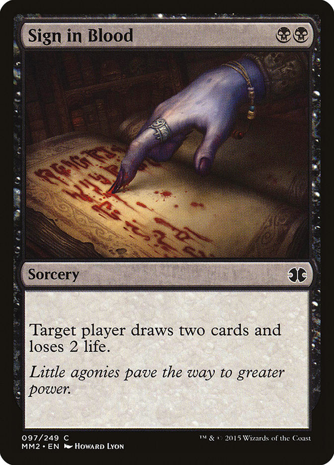 Sign in Blood [Modern Masters 2015] | North Valley Games
