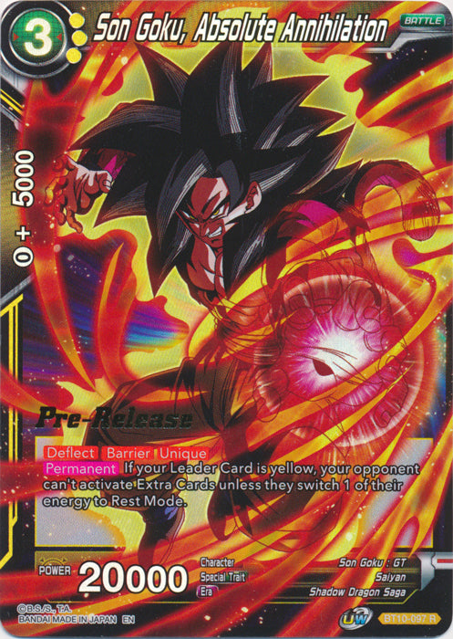 Son Goku, Absolute Annihilation (BT10-097) [Rise of the Unison Warrior Prerelease Promos] | North Valley Games