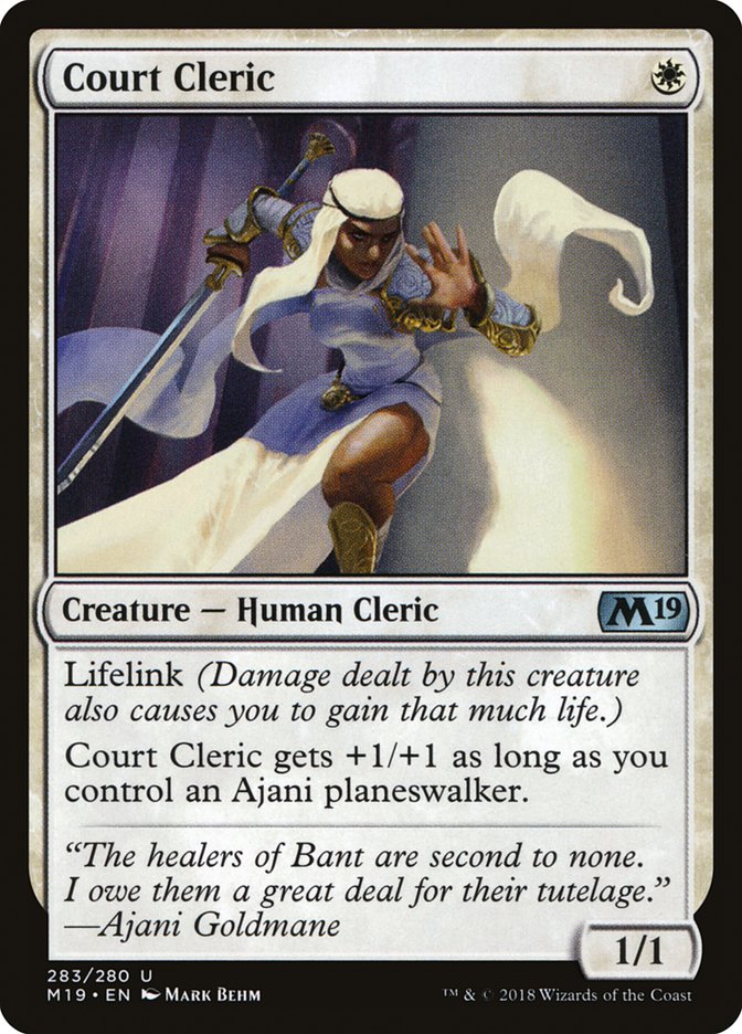 Court Cleric [Core Set 2019] | North Valley Games