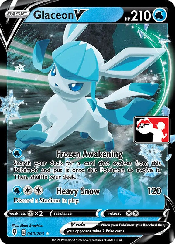 Glaceon V (040/203) [Prize Pack Series One] | North Valley Games