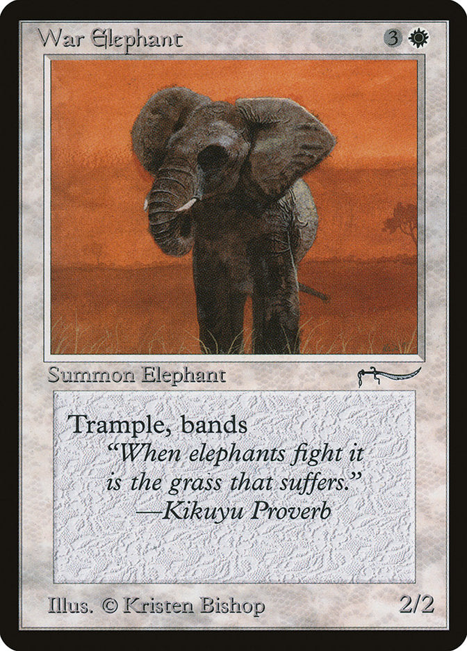 War Elephant (Dark Mana Cost) [Arabian Nights] | North Valley Games