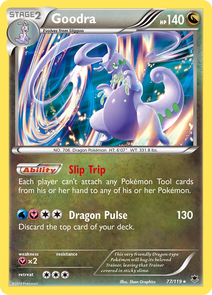 Goodra (77/119) (Cosmos Holo) (Blister Exclusive) [XY: Phantom Forces] | North Valley Games