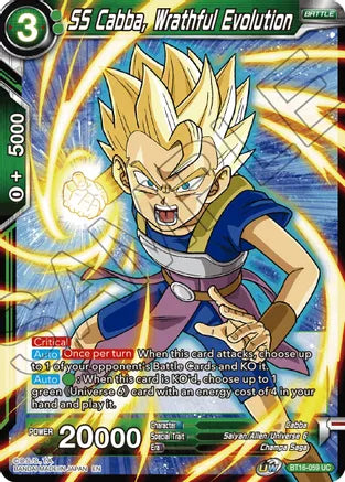 SS Cabba, Wrathful Evolution (BT16-059) [Realm of the Gods] | North Valley Games