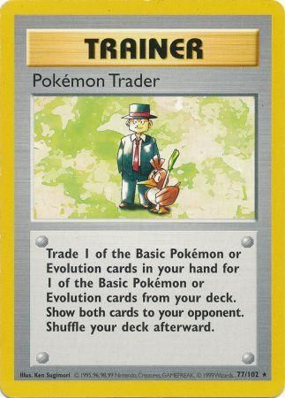 Pokemon Trader (77/102) [Base Set Shadowless Unlimited] | North Valley Games