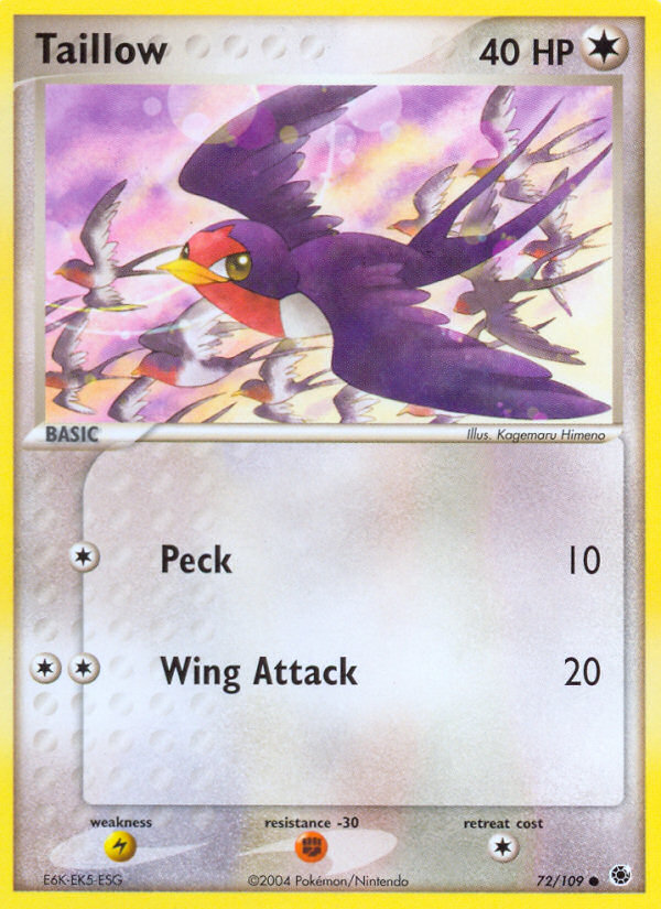 Taillow (72/109) [EX: Ruby & Sapphire] | North Valley Games