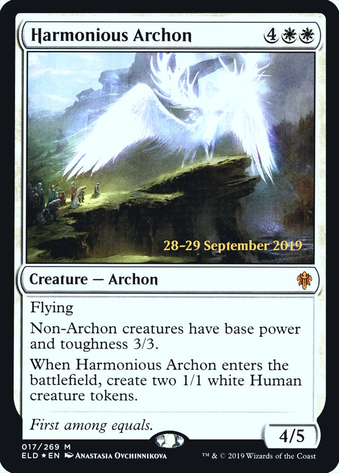 Harmonious Archon [Throne of Eldraine Prerelease Promos] | North Valley Games