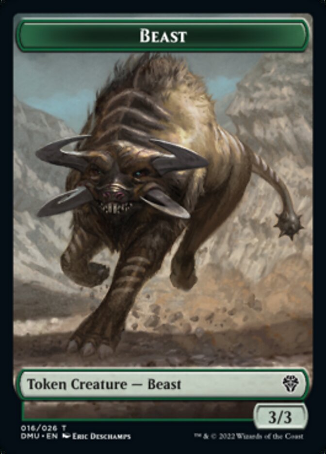 Kavu // Beast Double-Sided Token [Dominaria United Commander Tokens] | North Valley Games