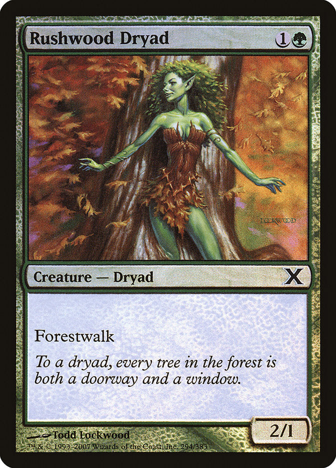 Rushwood Dryad (Premium Foil) [Tenth Edition] | North Valley Games