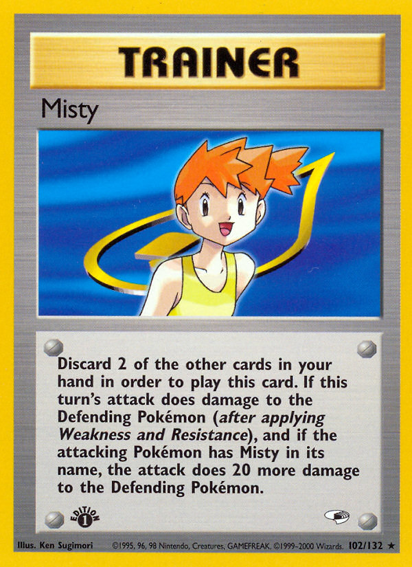Misty (102/132) [Gym Heroes 1st Edition] | North Valley Games