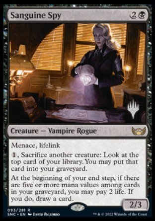 Sanguine Spy (Promo Pack) [Streets of New Capenna Promos] | North Valley Games