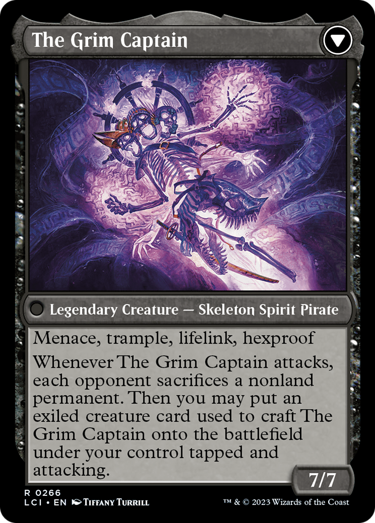 Throne of the Grim Captain // The Grim Captain [The Lost Caverns of Ixalan Prerelease Cards] | North Valley Games