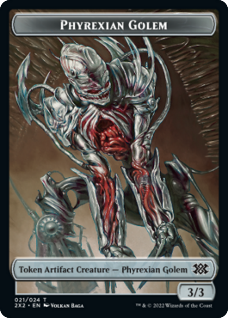 Zombie // Phyrexian Golem Double-Sided Token [Double Masters 2022 Tokens] | North Valley Games