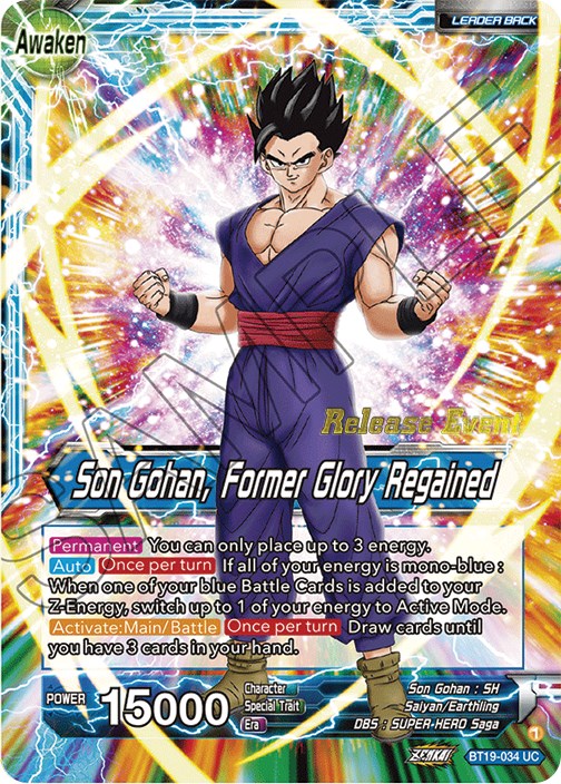 Son Gohan // Son Gohan, Former Glory Regained (Fighter's Ambition Holiday Pack) (BT19-034) [Tournament Promotion Cards] | North Valley Games