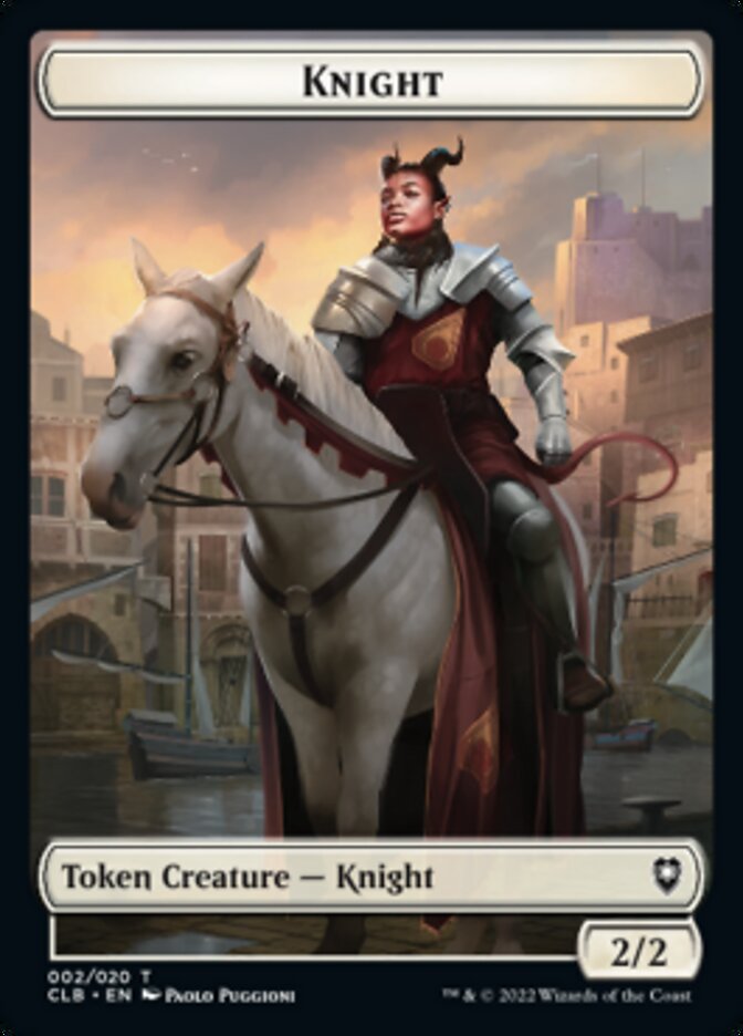 Knight Token [Commander Legends: Battle for Baldur's Gate Tokens] | North Valley Games