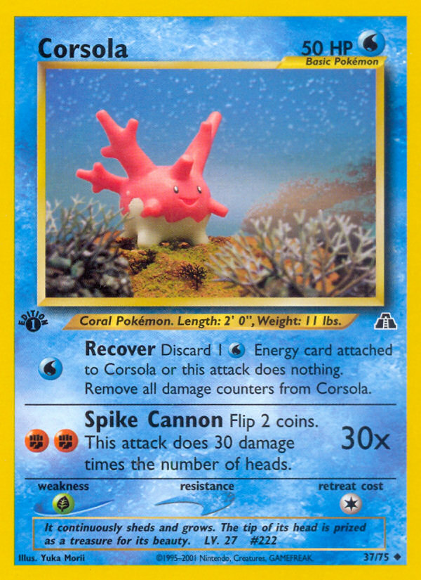 Corsola (37/75) [Neo Discovery 1st Edition] | North Valley Games