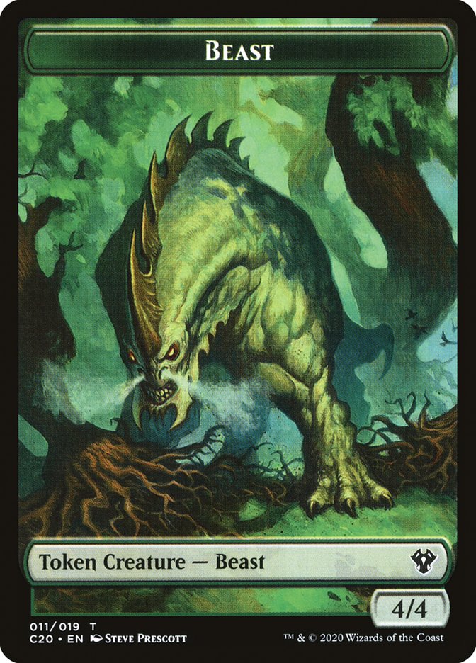 Bird Illusion // Beast (011) Double-Sided Token [Commander 2020 Tokens] | North Valley Games