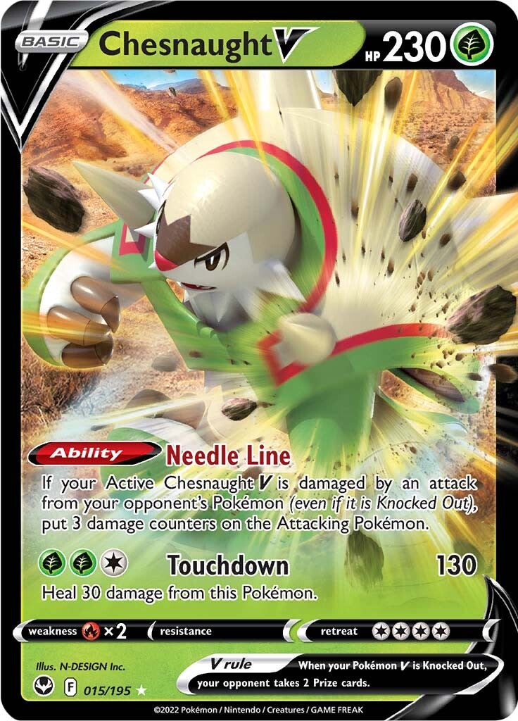 Chesnaught V (015/195) [Sword & Shield: Silver Tempest] | North Valley Games