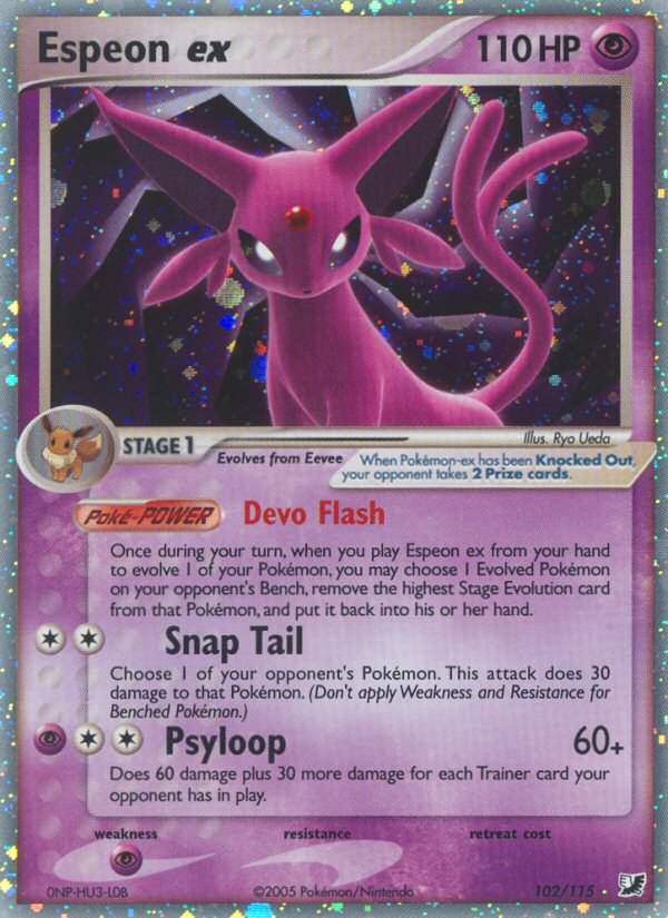 Espeon ex (102/115) [EX: Unseen Forces] | North Valley Games