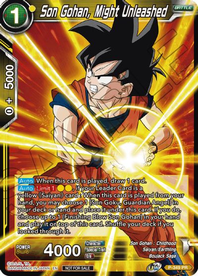 Son Gohan, Might Unleashed (P-349) [Tournament Promotion Cards] | North Valley Games