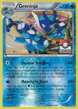 Greninja (40/122) (League Promo 1st Place) [XY: BREAKpoint] | North Valley Games