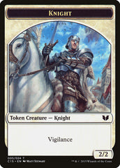 Gold // Knight (005) Double-Sided Token [Commander 2015 Tokens] | North Valley Games