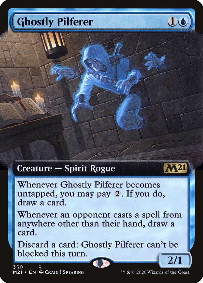 Ghostly Pilferer (Extended Art) [Core Set 2021] | North Valley Games