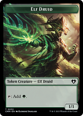 Servo // Elf Druid Double-Sided Token [Commander Masters Tokens] | North Valley Games