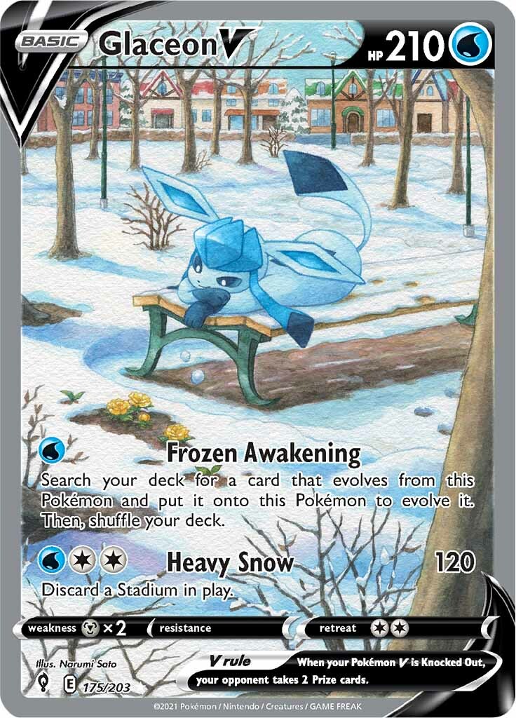Glaceon V (175/203) [Sword & Shield: Evolving Skies] | North Valley Games