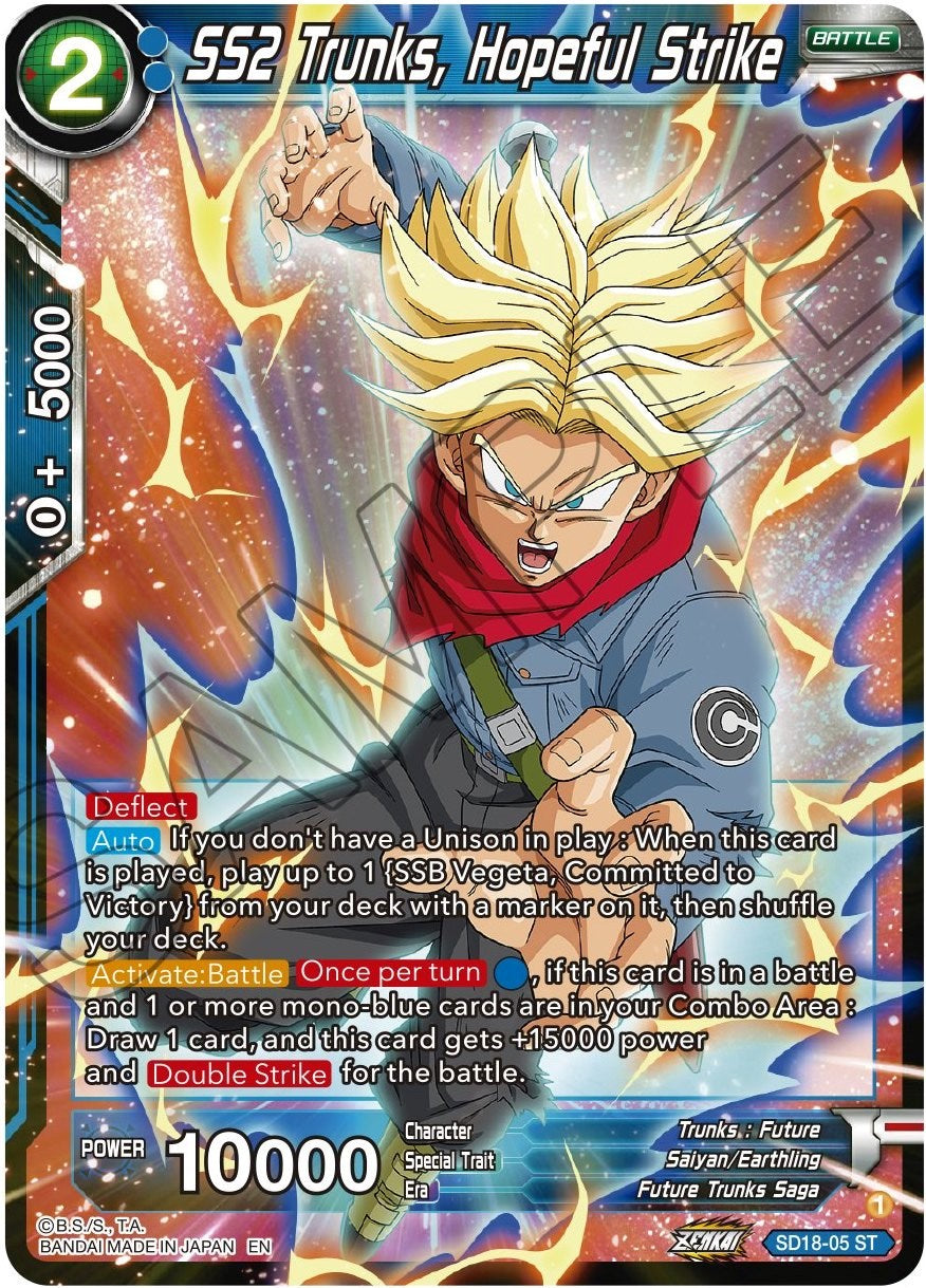SS2 Trunks, Hopeful Strike (SD18-05) [Dawn of the Z-Legends] | North Valley Games
