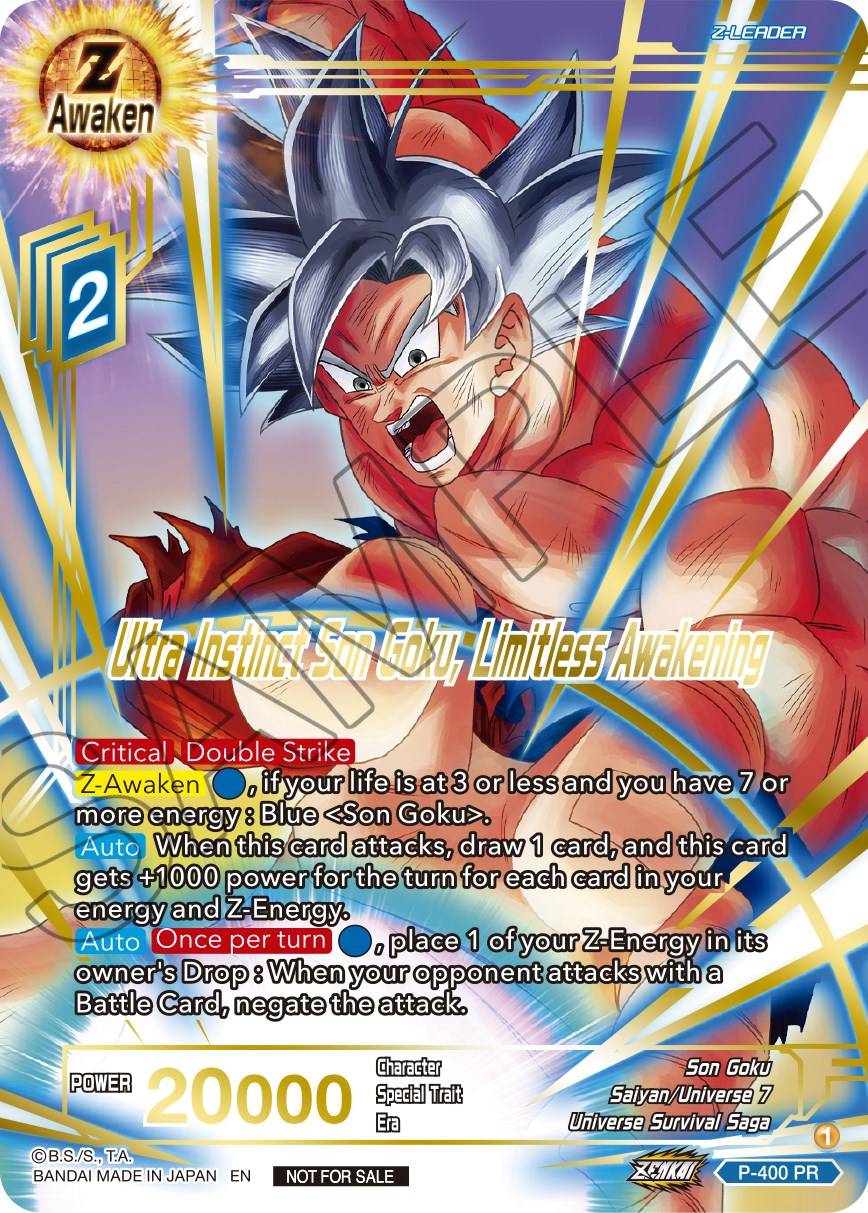 Ultra Instinct Son Goku, Limitless Awakening (Gold-Stamped) (P-400) [Promotion Cards] | North Valley Games