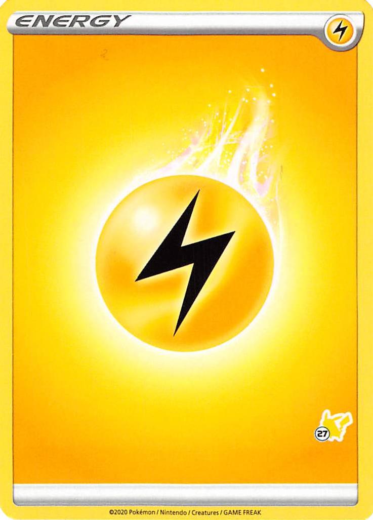Lightning Energy (Pikachu Stamp #27) [Battle Academy 2022] | North Valley Games
