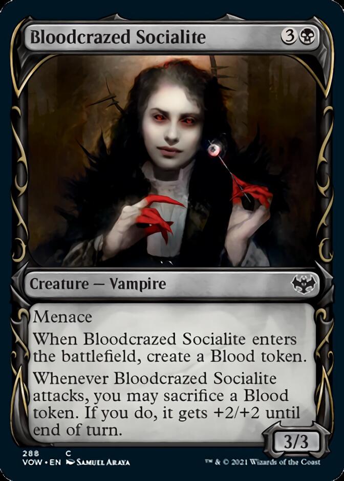 Bloodcrazed Socialite (Showcase Fang Frame) [Innistrad: Crimson Vow] | North Valley Games