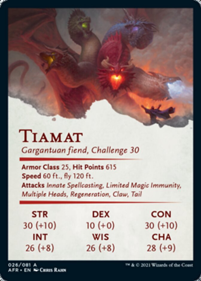 Tiamat Art Card [Dungeons & Dragons: Adventures in the Forgotten Realms Art Series] | North Valley Games