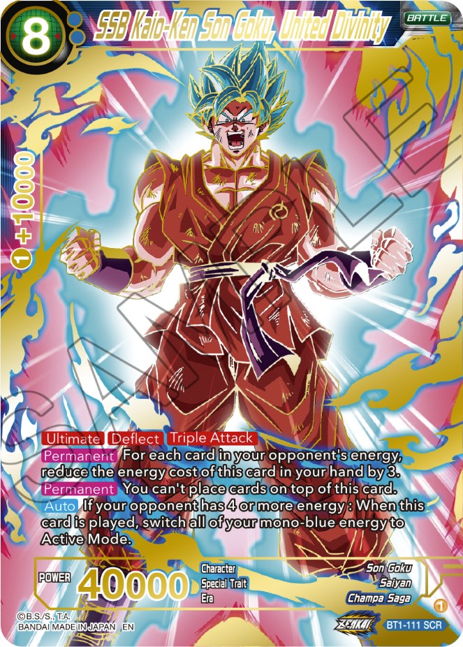 SSB Kaio-Ken Son Goku, United Divinity (BT1-111) [Dawn of the Z-Legends] | North Valley Games