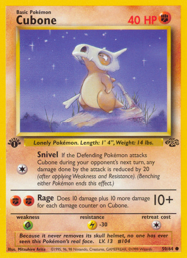 Cubone (50/64) [Jungle 1st Edition] | North Valley Games