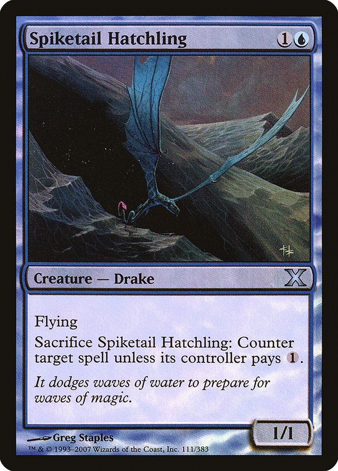 Spiketail Hatchling (Premium Foil) [Tenth Edition] | North Valley Games
