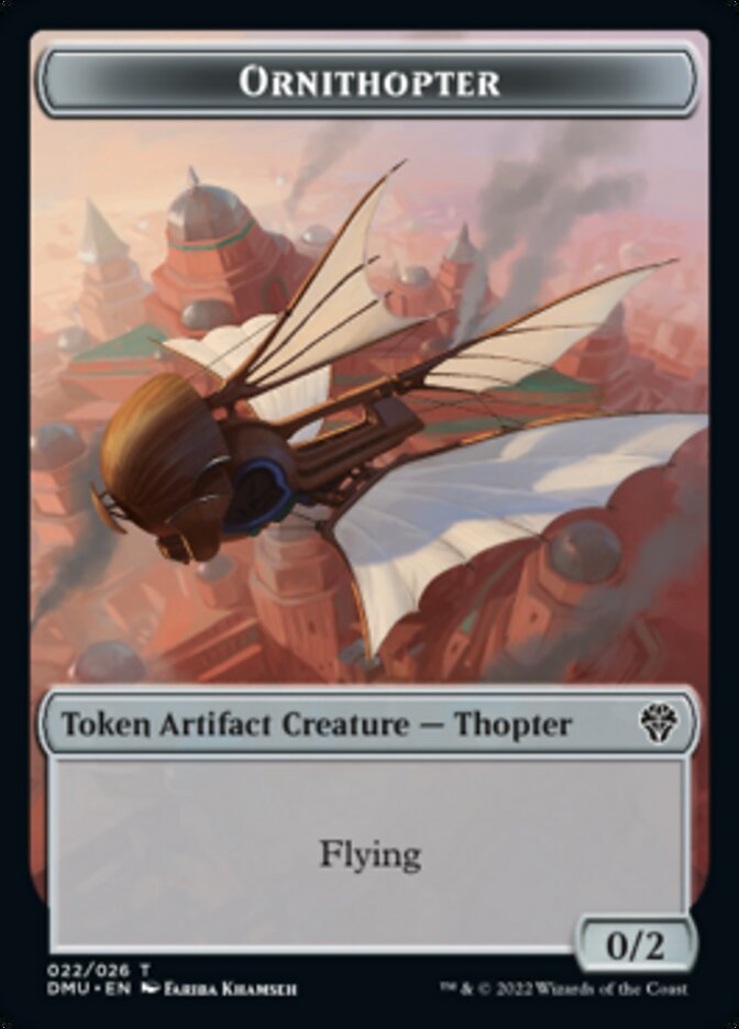 Bird (002) // Ornithopter Double-Sided Token [Dominaria United Tokens] | North Valley Games