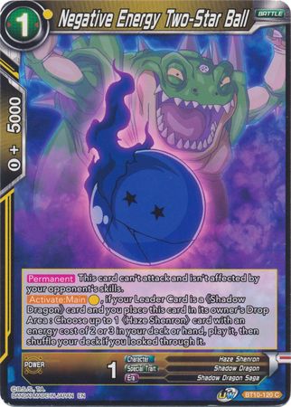 Negative Energy Two-Star Ball (BT10-120) [Rise of the Unison Warrior] | North Valley Games