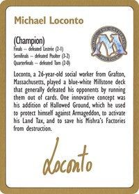 1996 Michael Loconto Biography Card [World Championship Decks] | North Valley Games