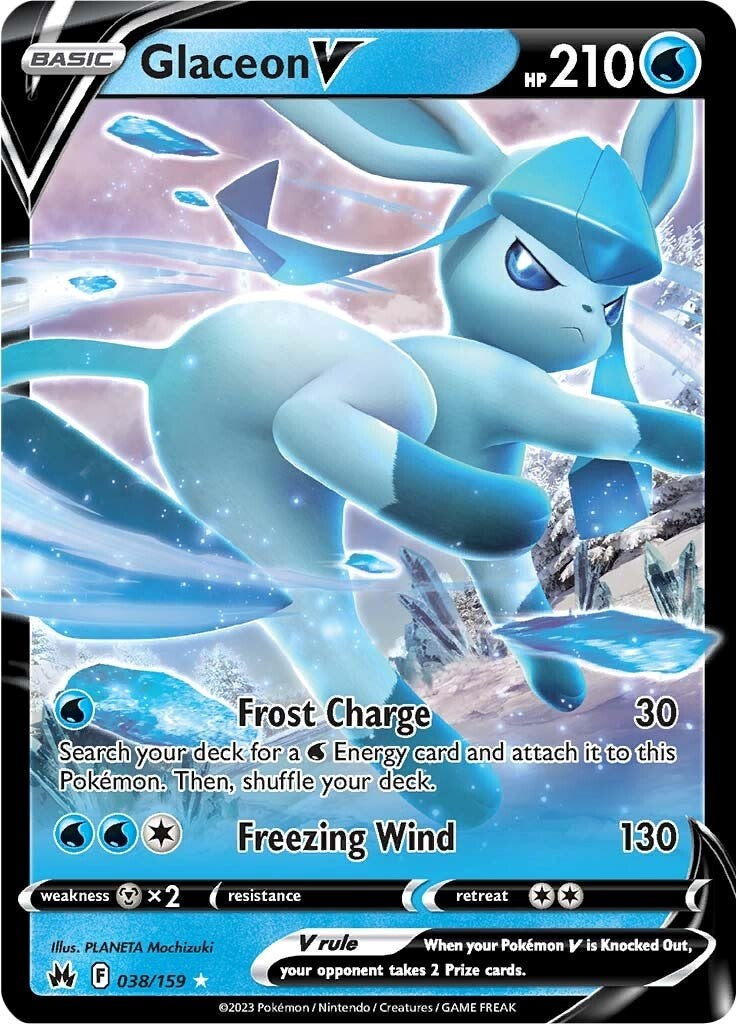 Glaceon V (038/159) [Sword & Shield: Crown Zenith] | North Valley Games